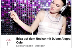 DJane Alegra Cole lädt zu Ibiza auf dem Neckar