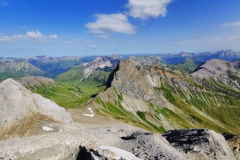 Blick auf einen Streckenabschnitt des Trails bei der Erlispitze