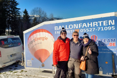 Mit unserem Piloten: Matthias vom Ballonfahrerteam Heinemann (Mitte)