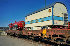 Entladung Zirkuswagen am Bahnhof Kornwestheim (Archiv N-News.de)