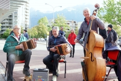 Die Abfahrt wurde musikalisch untermalt