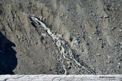 Wasserfall aus geschmolzenem Gletscherwasser