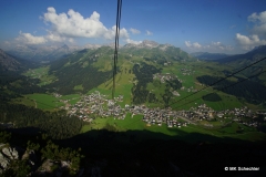 Mit der Seilbahn auf den Rüfikopf mit Blick auf Lech am Arlberg