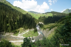 Lechschlucht mit Blick auf Warth