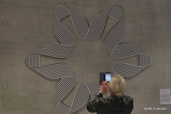 Einige Impressionen der Ausstellung am Eröffnungsabend mit Philippe Decrauzat LOOP (20 lines), 2017