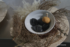 Krokette von eingemachtem Schwarzfederhuhn