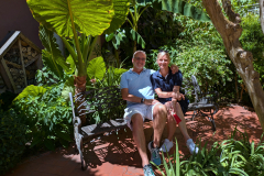 Hôtel Pams: Innenhofgarten (Foto: Nicolas)