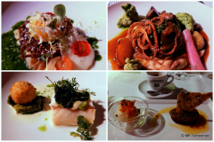 Das klassische 4-Gänge Gourmet Menü: Originalfotos am Tisch