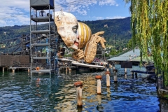 Seebühne am Premierennachmittag: Blick hinter die Kulissen