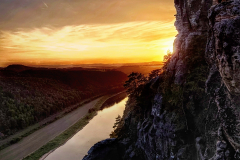 Sächsische Schweiz: Sonnenuntergang an der Bastei
