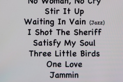 Setlist des Abends