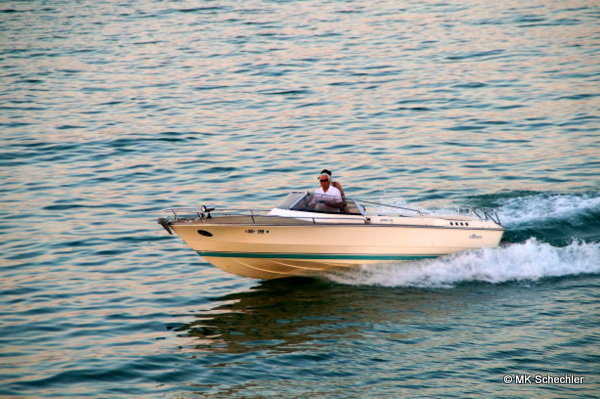 Motorboot auf dem Bodensee
